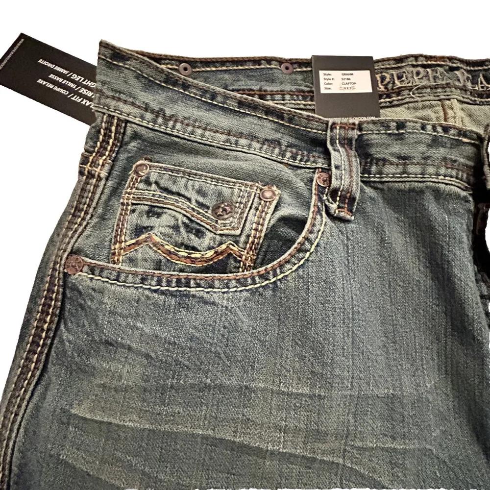 Mens Pepe Jeans Relaxed Low-Rise Straight Leg NWT 38x30 - Picture 10 of 16